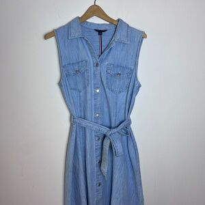 Tommy Hilfiger Light Blue Denim Maxi Dress